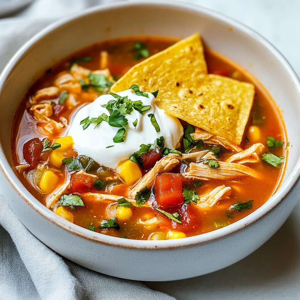 Slow Cooker Chicken Fajita Tortilla Soup
