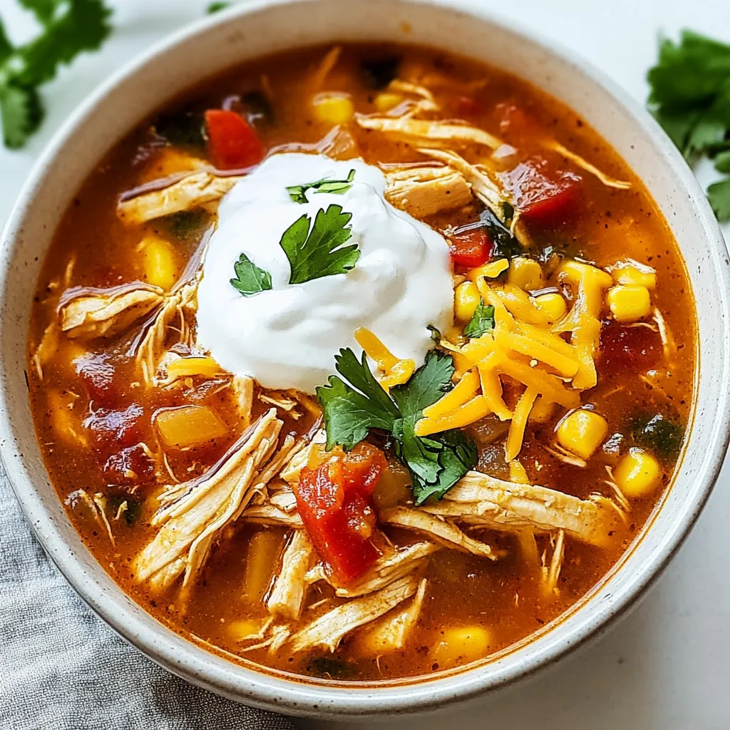 Slow Cooker Chicken Fajita Tortilla Soup