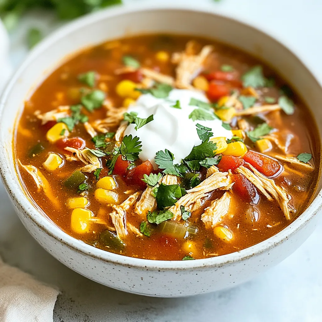 Slow Cooker Chicken Fajita Tortilla Soup