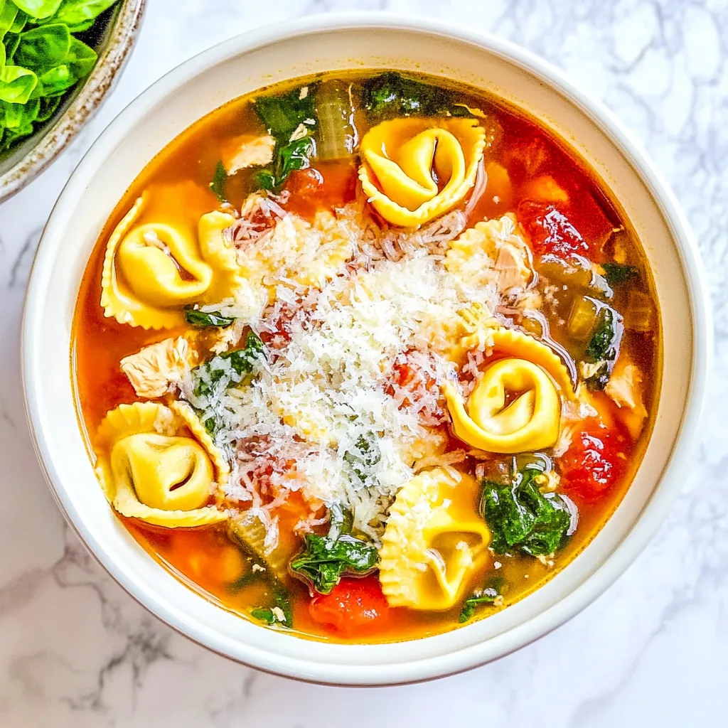Slow Cooker Chicken Tortellini Soup
