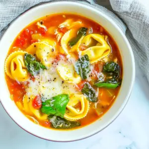 Slow Cooker Chicken Tortellini Soup