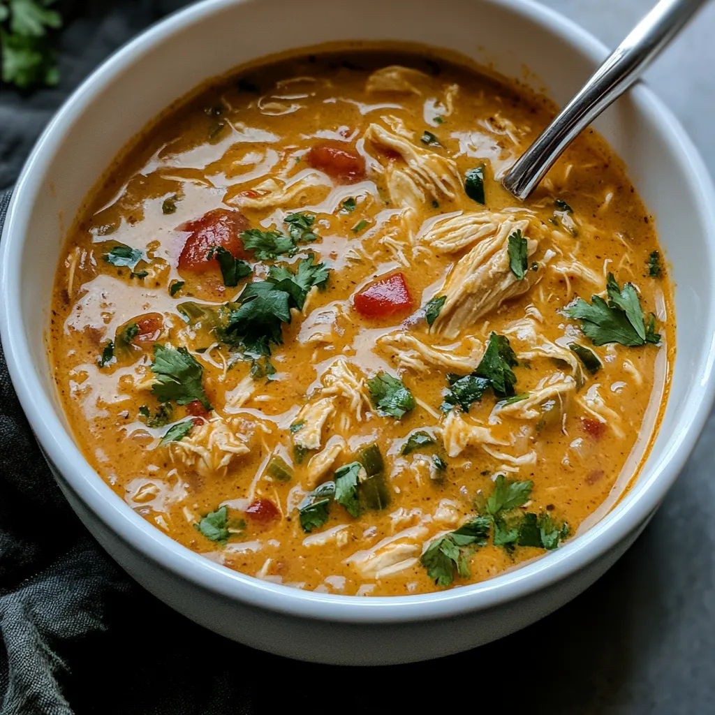 Slow Cooker King Ranch Chicken Soup
