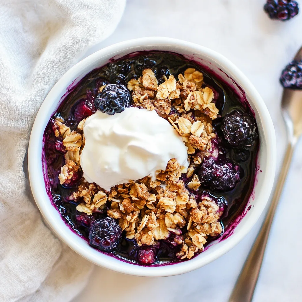 Slow Cooker Triple Berry Crisp