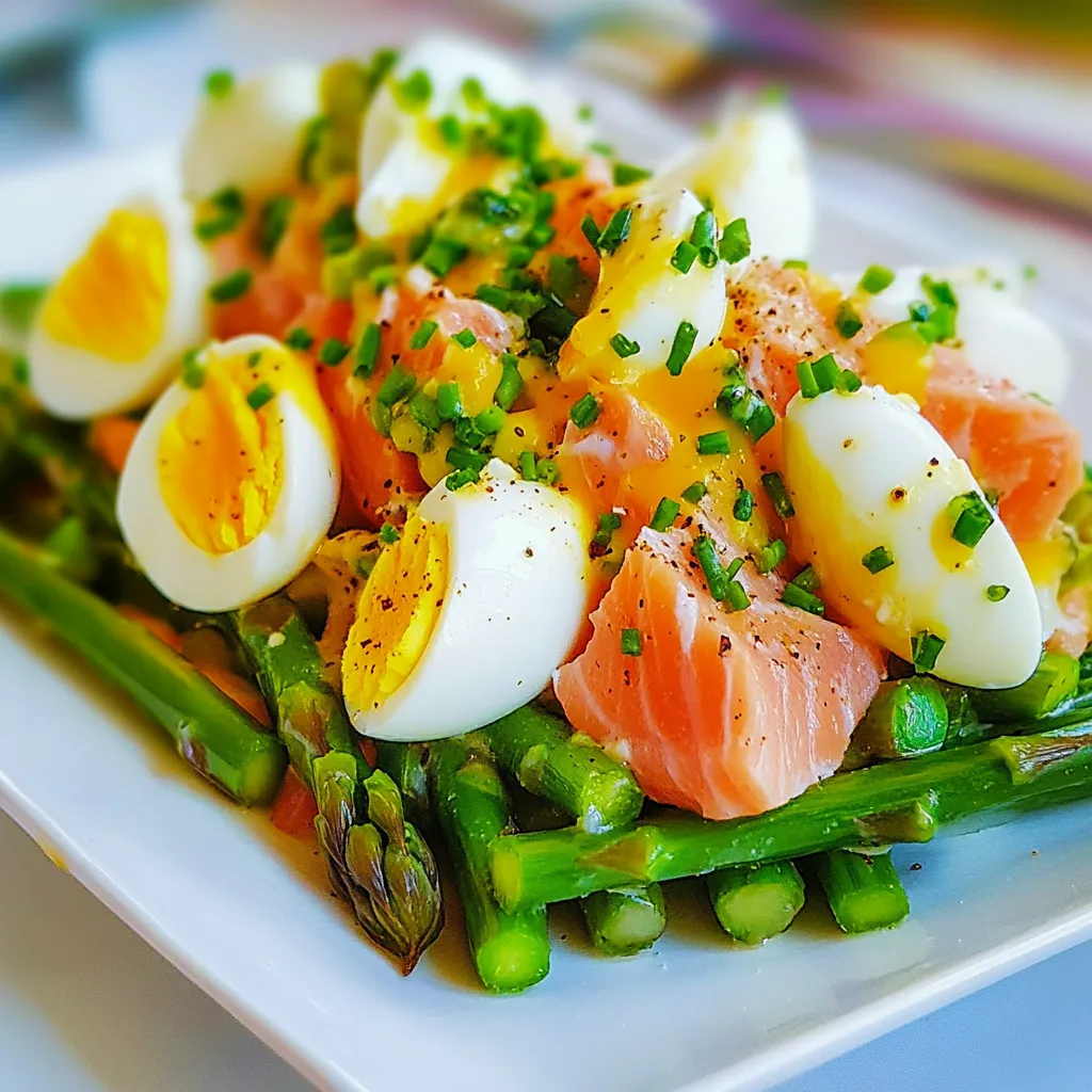 Smoked Salmon with Asparagus and Egg Salad