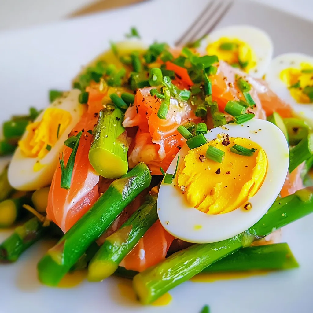 Smoked Salmon with Asparagus and Egg Salad