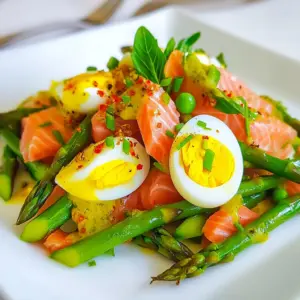 Smoked Salmon with Asparagus and Egg Salad