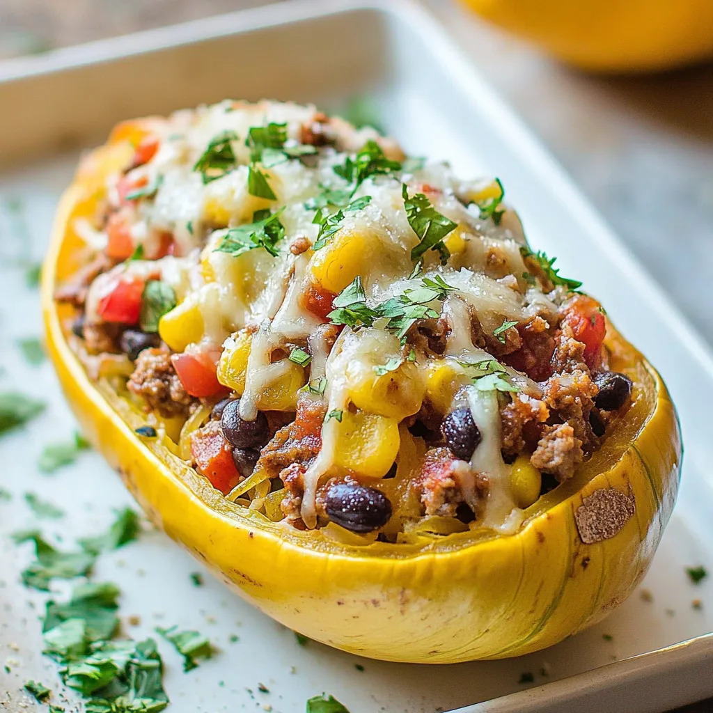 Southwest Taco Stuffed Spaghetti Squash