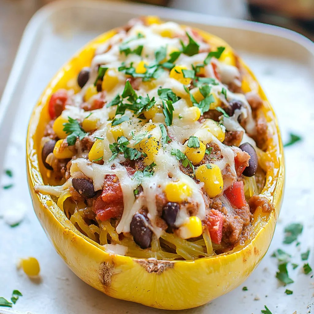 Southwest Taco Stuffed Spaghetti Squash