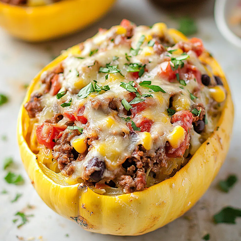 Southwest Taco Stuffed Spaghetti Squash