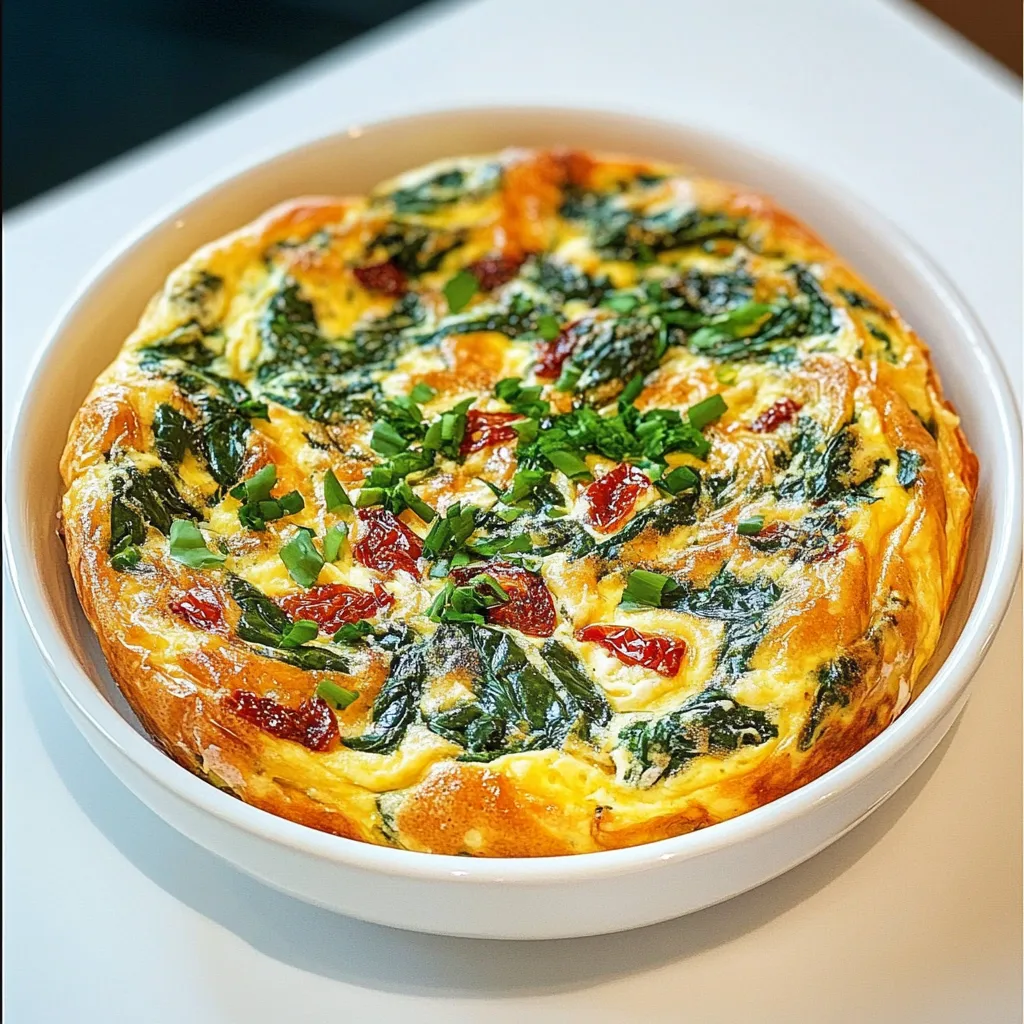 Spinach and Sundried Tomato Frittata