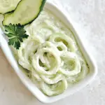 Spiralized Cucumber Ranch Salad