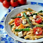 Spring Asparagus and Tomato Pasta with Feta