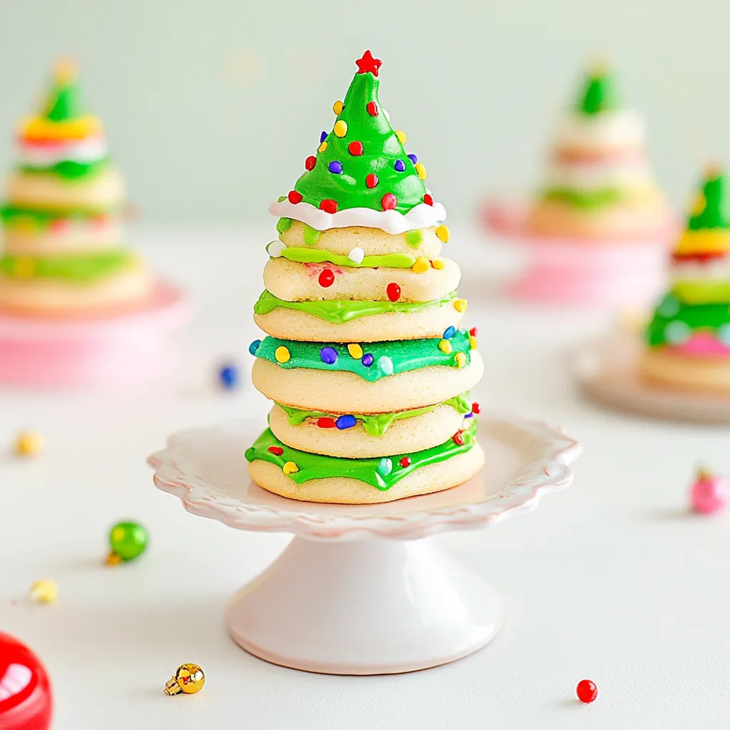 Stacked Christmas Tree Cookies