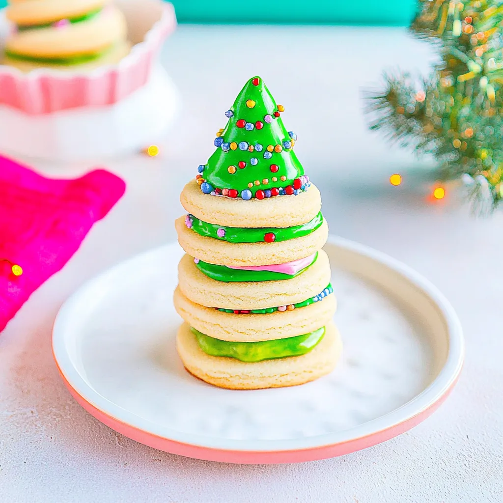 Stacked Christmas Tree Cookies