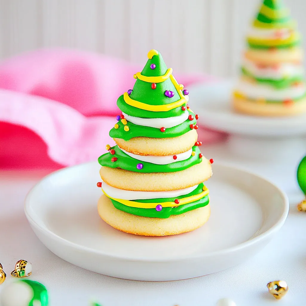 Stacked Christmas Tree Cookies