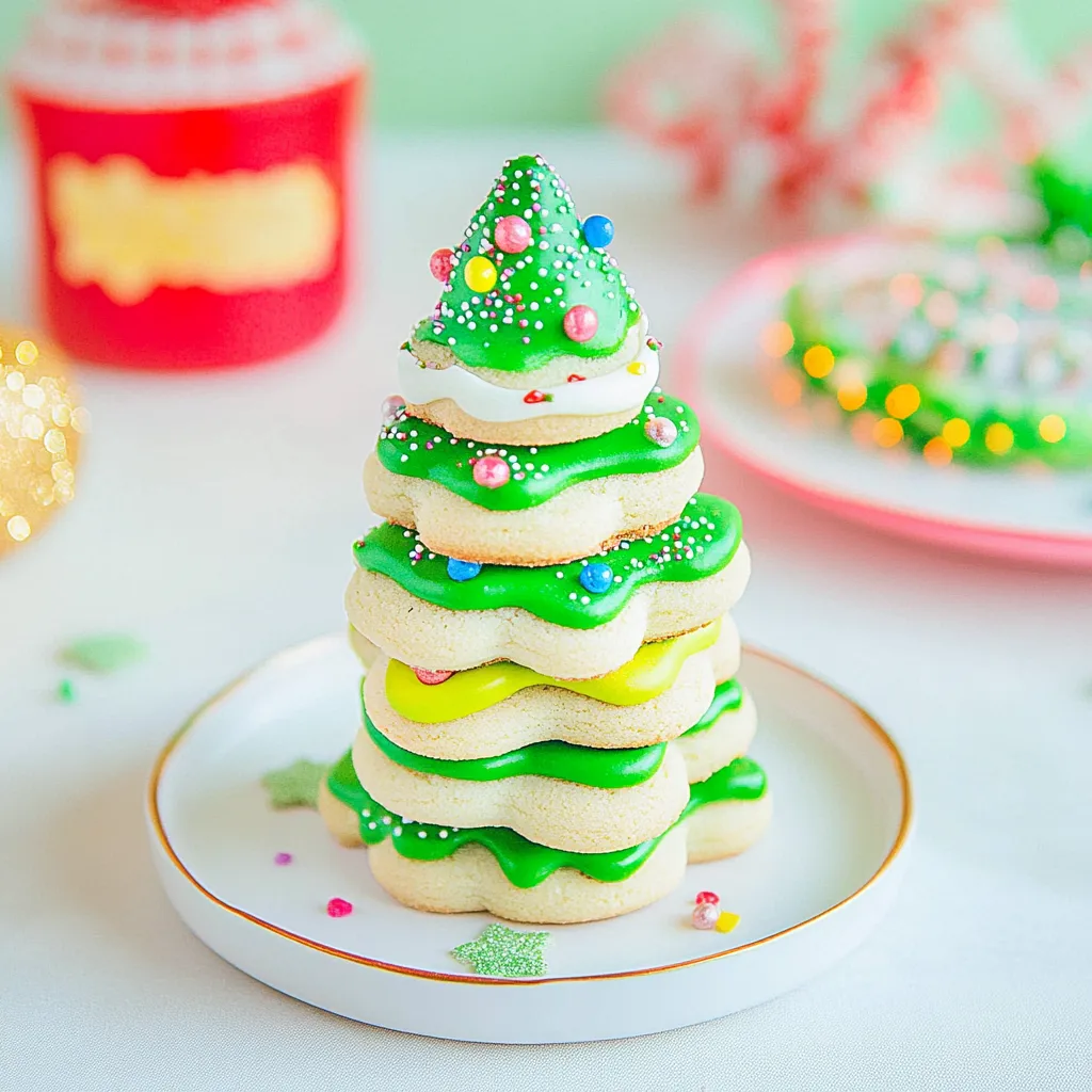 Stacked Christmas Tree Cookies
