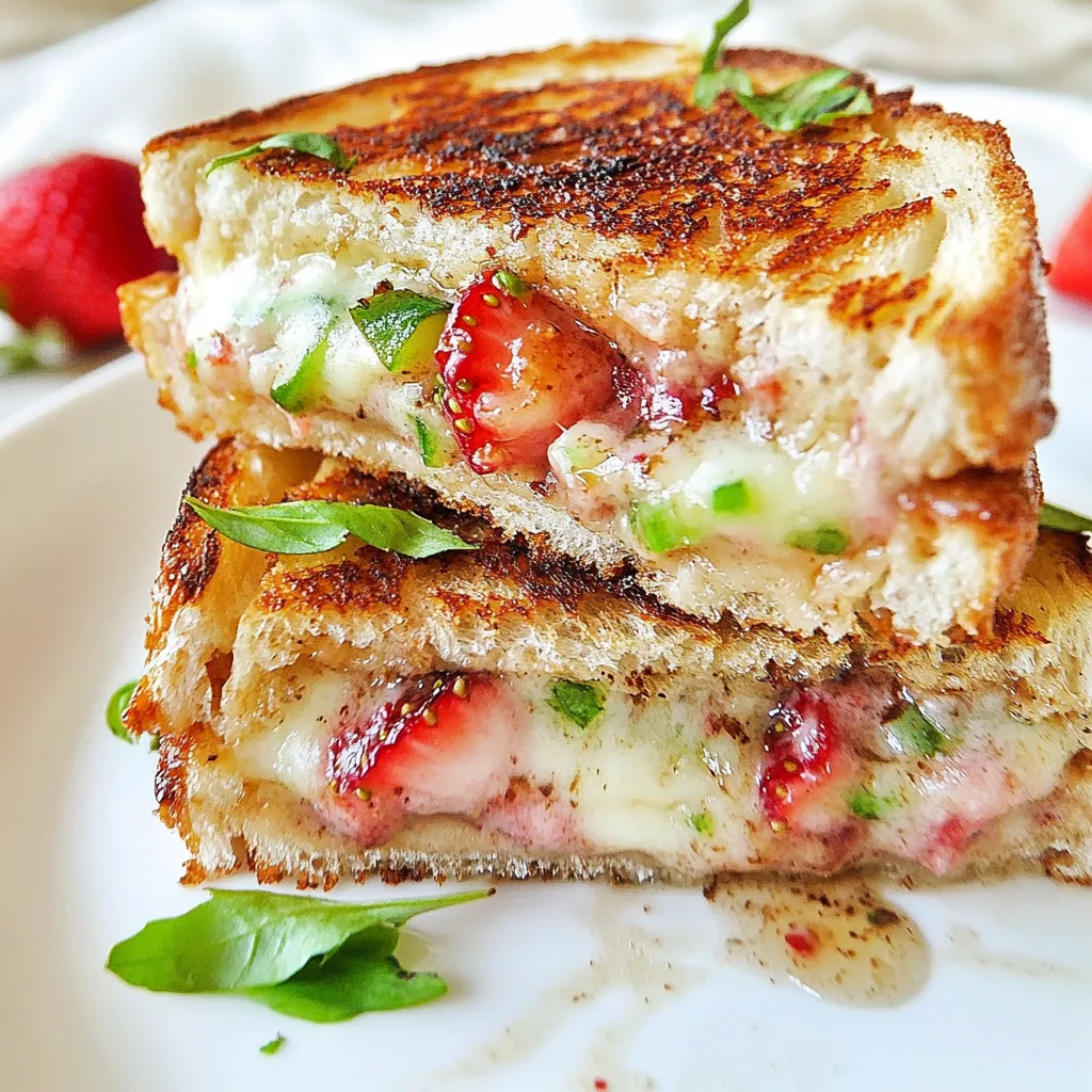 Strawberry Balsamic Brie Grilled Cheese