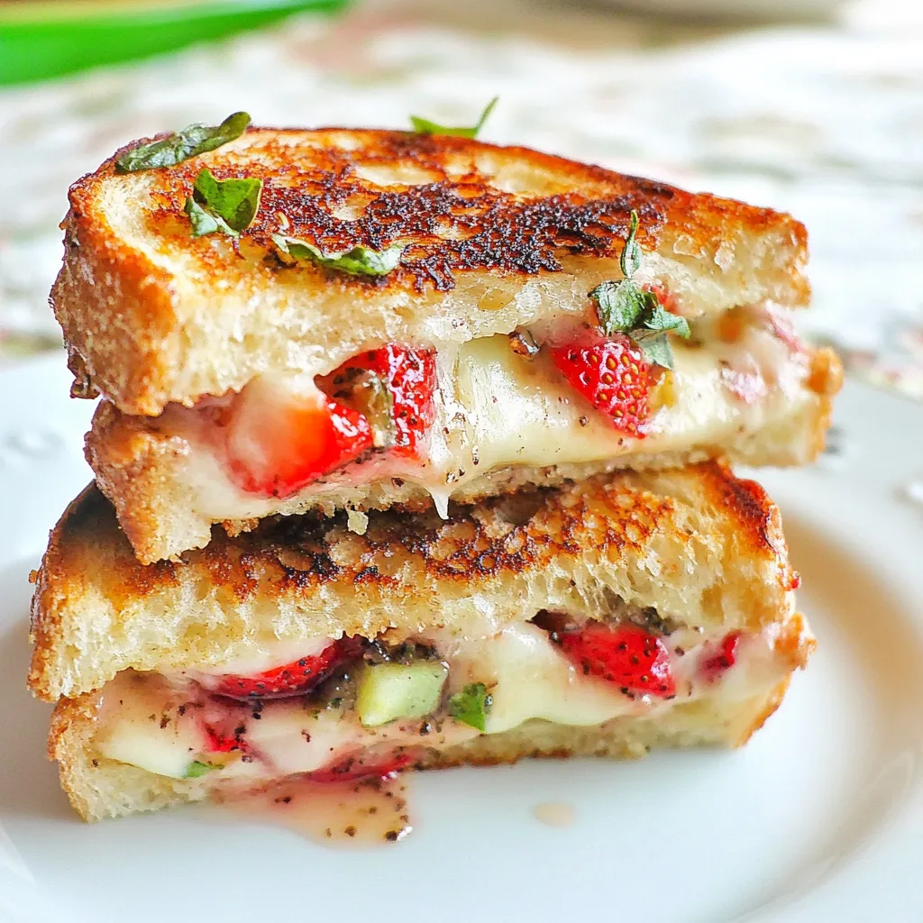 Strawberry Balsamic Brie Grilled Cheese