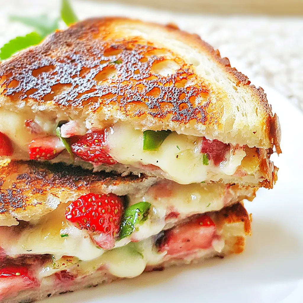 Strawberry Balsamic Brie Grilled Cheese