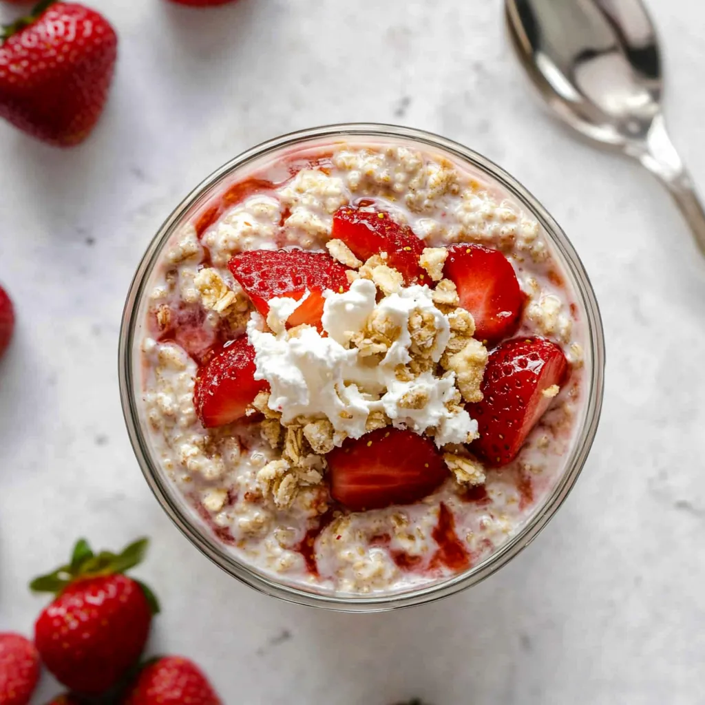 Strawberry Cheesecake Overnight Oats