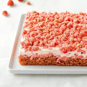 Strawberry Crunch Sheet Cake