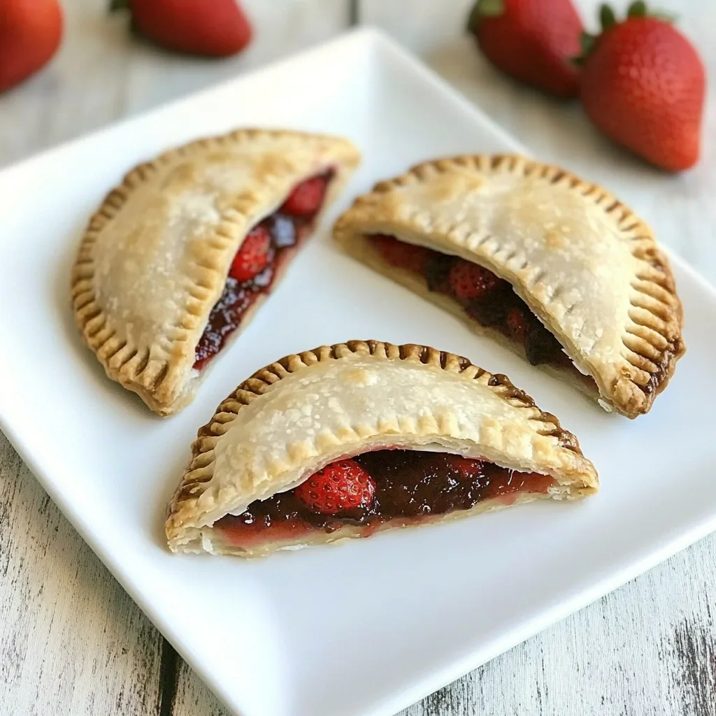 Strawberry Dark Chocolate Hand Pies