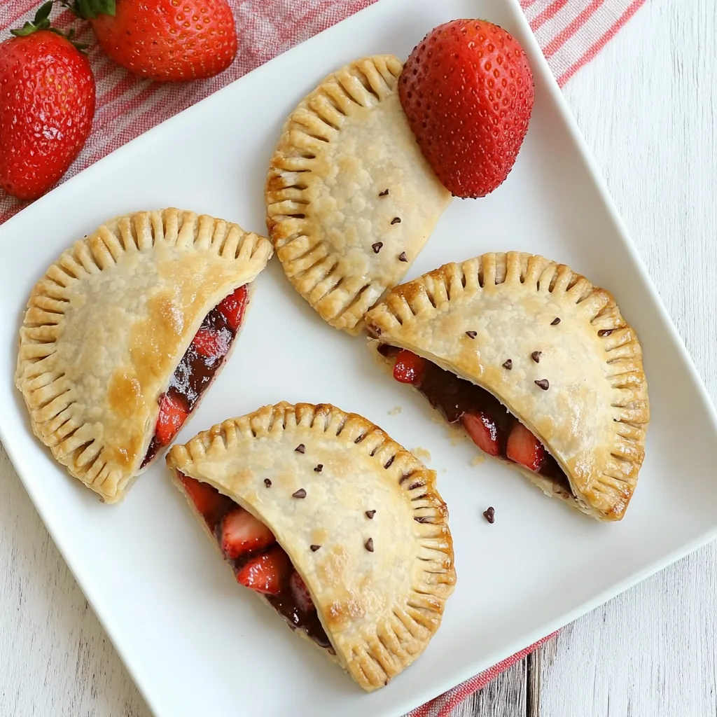 Strawberry Dark Chocolate Hand Pies