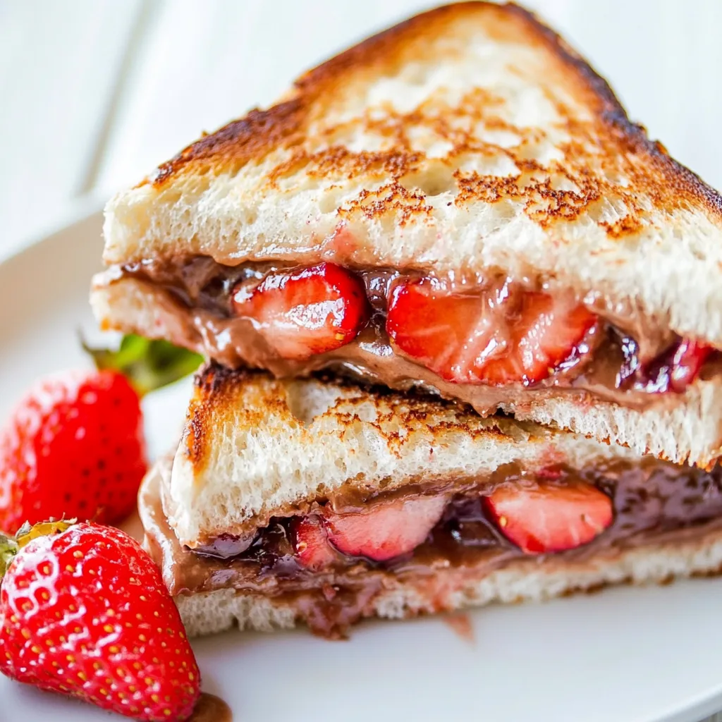 Strawberry Nutella Sandwich