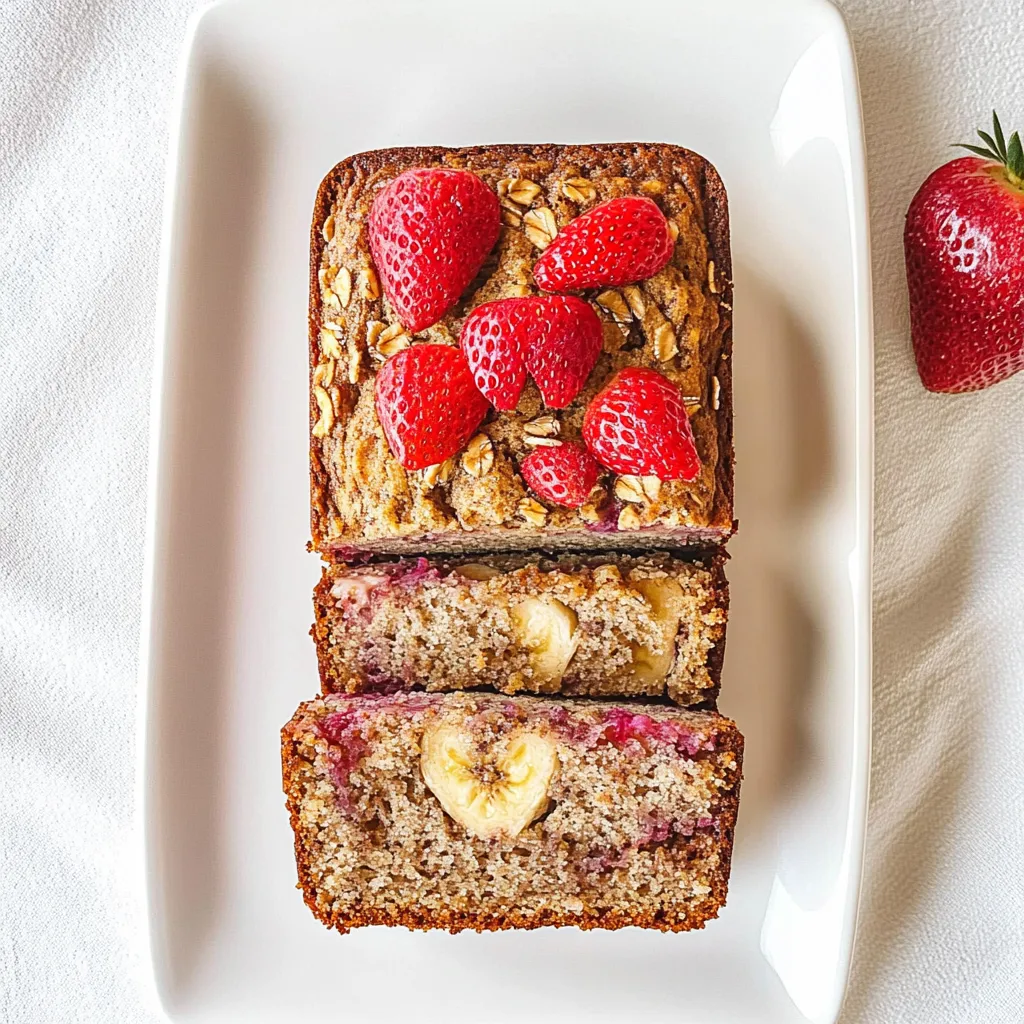 Strawberry Oatmeal Banana Bread