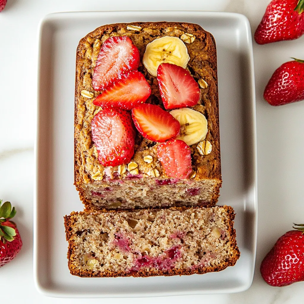 Strawberry Oatmeal Banana Bread