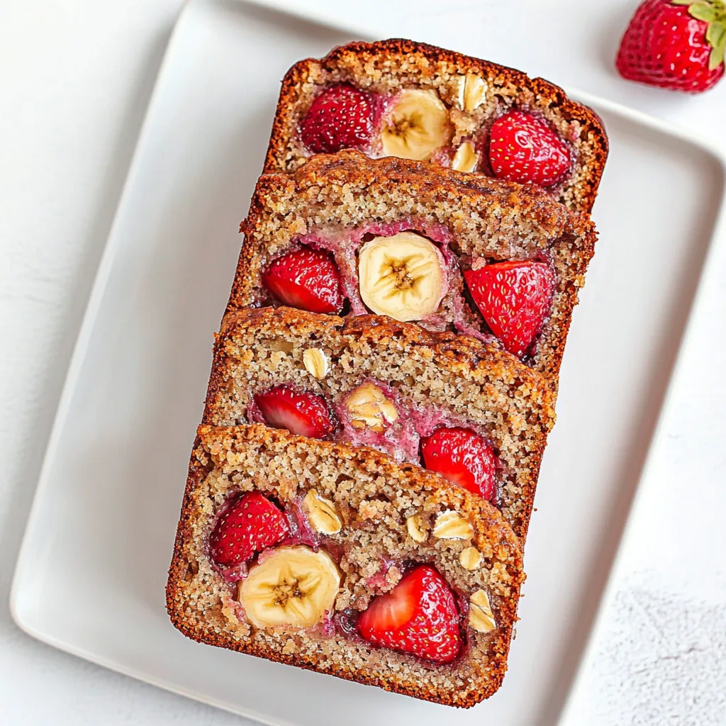 Strawberry Oatmeal Banana Bread