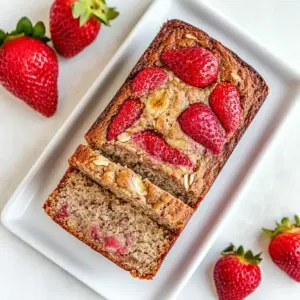 Strawberry Oatmeal Banana Bread