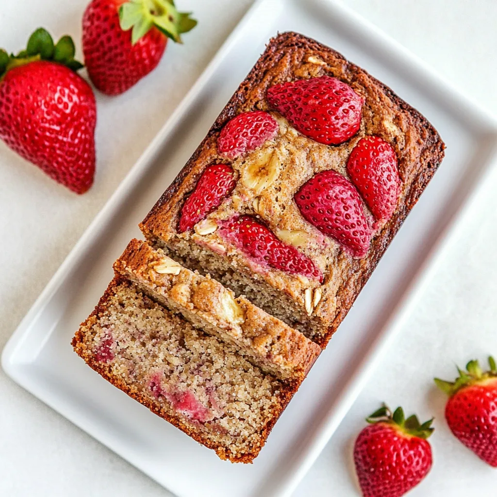 Strawberry Oatmeal Banana Bread