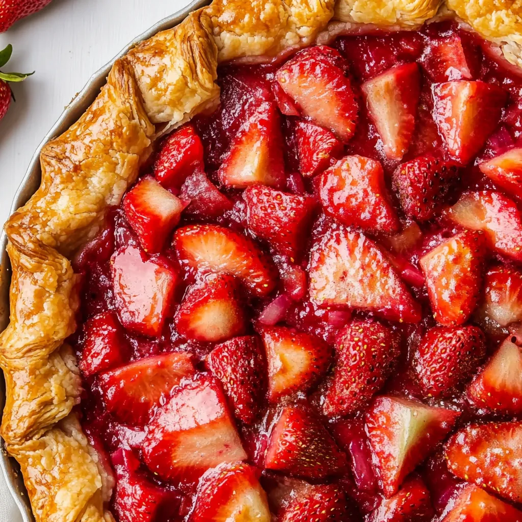Strawberry Rhubarb Puff Pastry Galette
