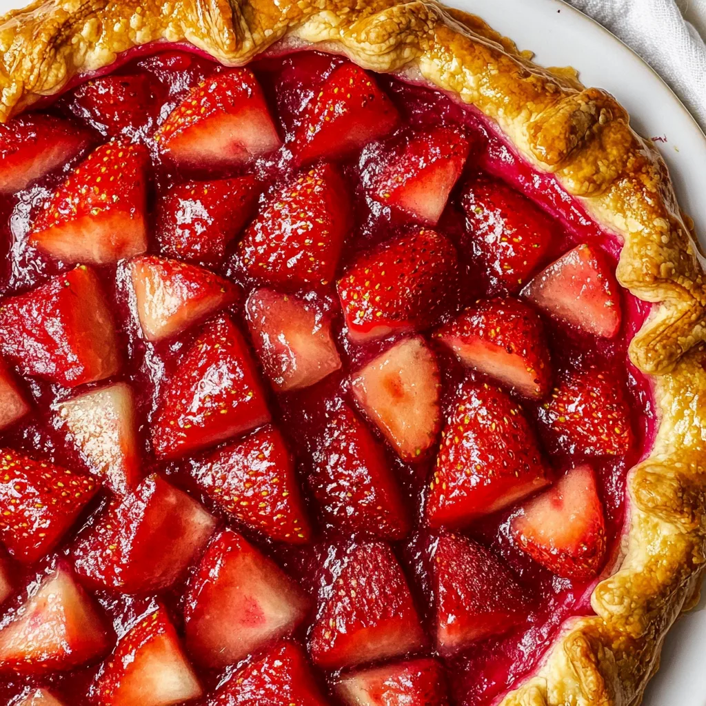 Strawberry Rhubarb Puff Pastry Galette