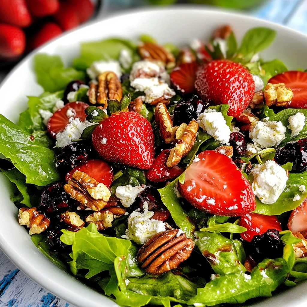 Strawberry Toasted Pecan Goat Cheese Salad