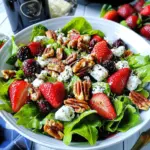 Strawberry Toasted Pecan Goat Cheese Salad