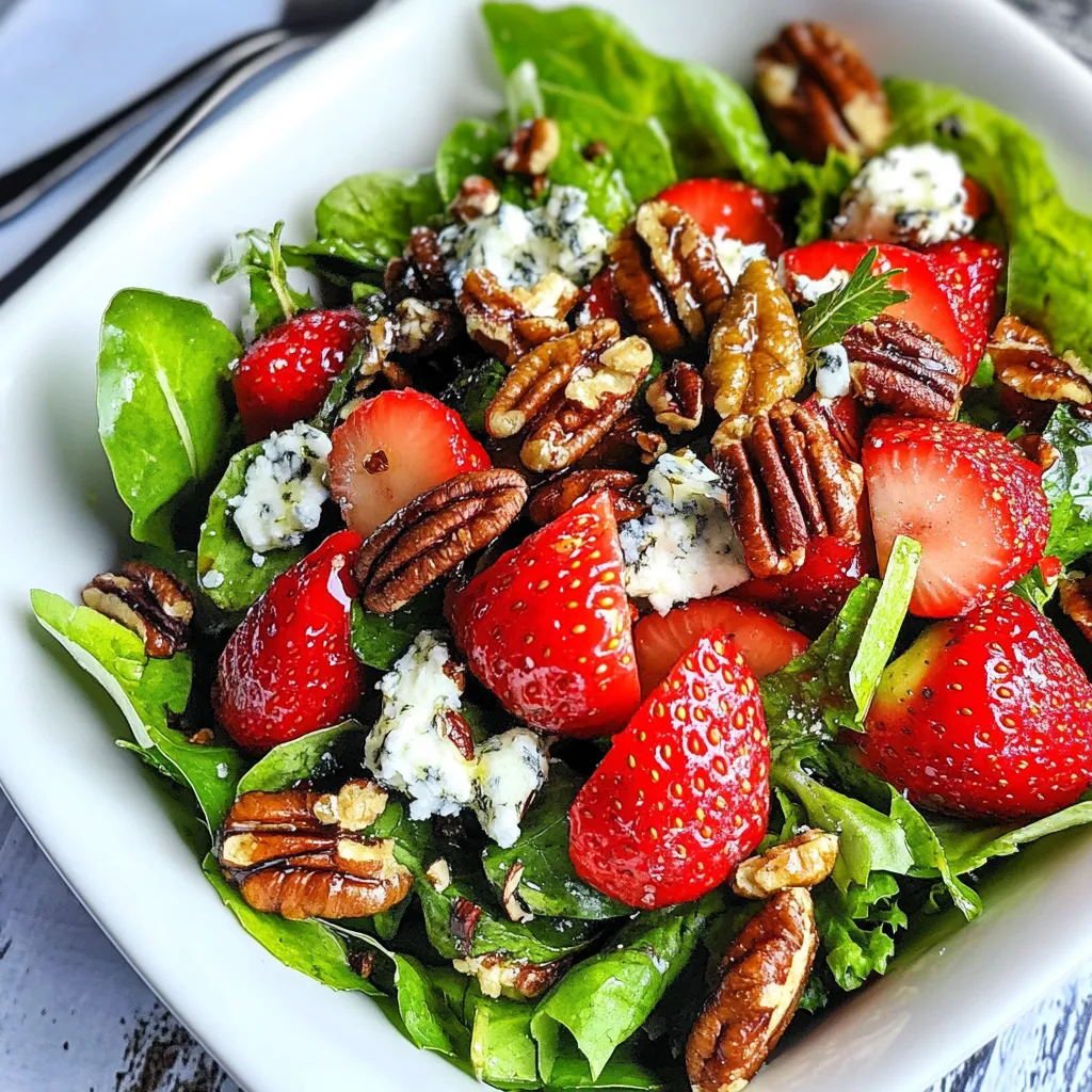 Strawberry Toasted Pecan Goat Cheese Salad