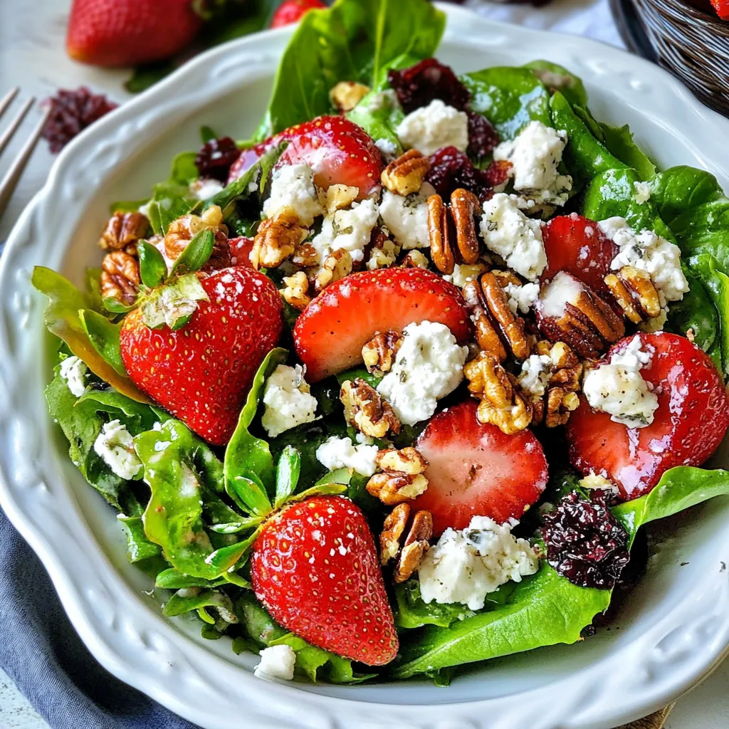 Strawberry Toasted Pecan Goat Cheese Salad