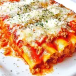 Stuffed Manicotti with Meat and Cheese