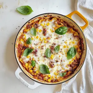 Sun Dried Tomato and Sweet Corn Skillet Lasagna