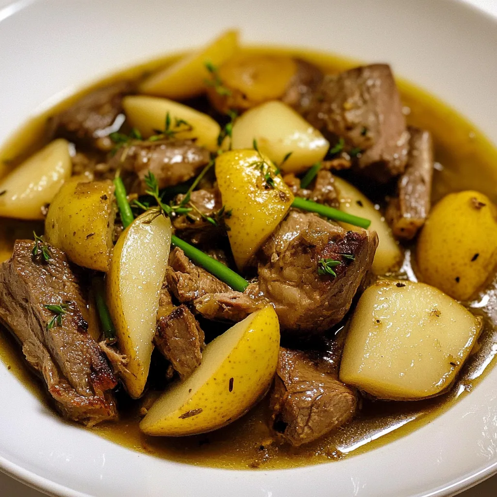 Swedish Lamb Stew with Pears