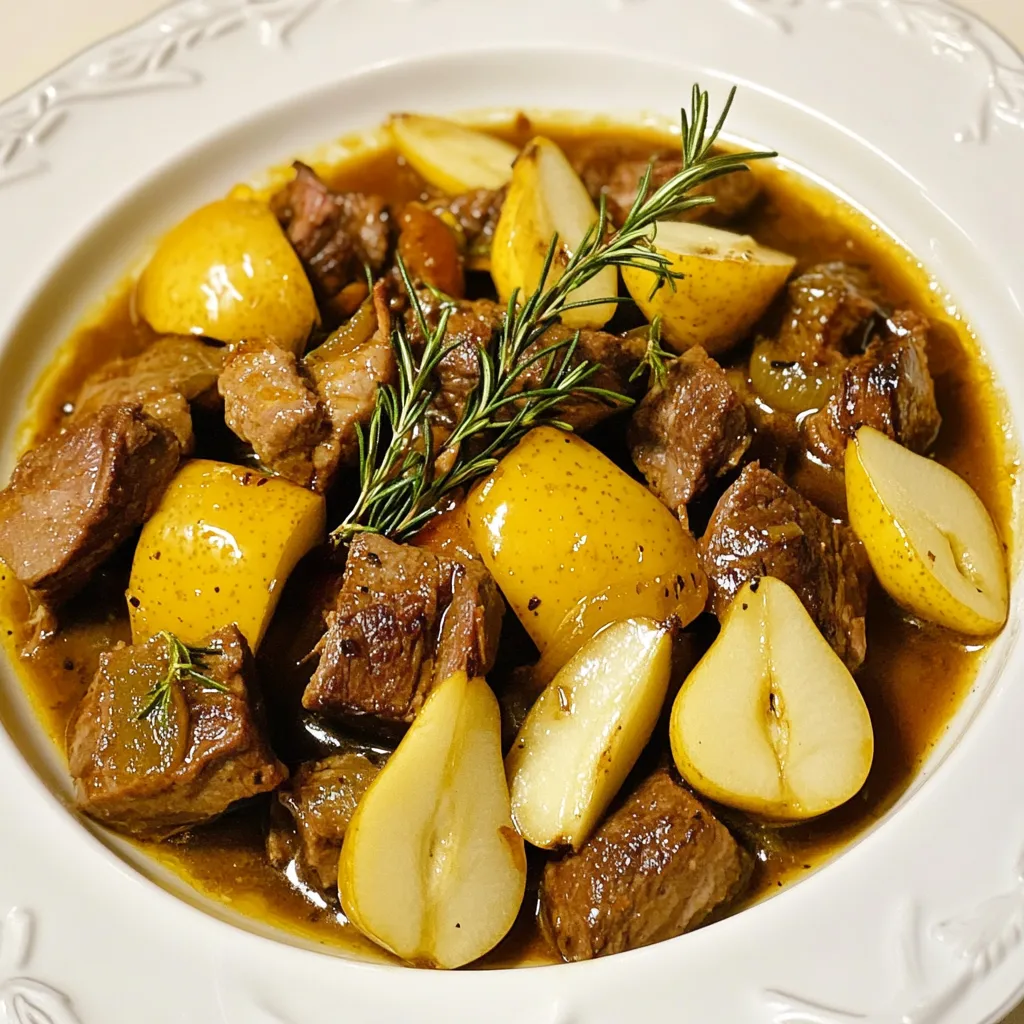 Swedish Lamb Stew with Pears