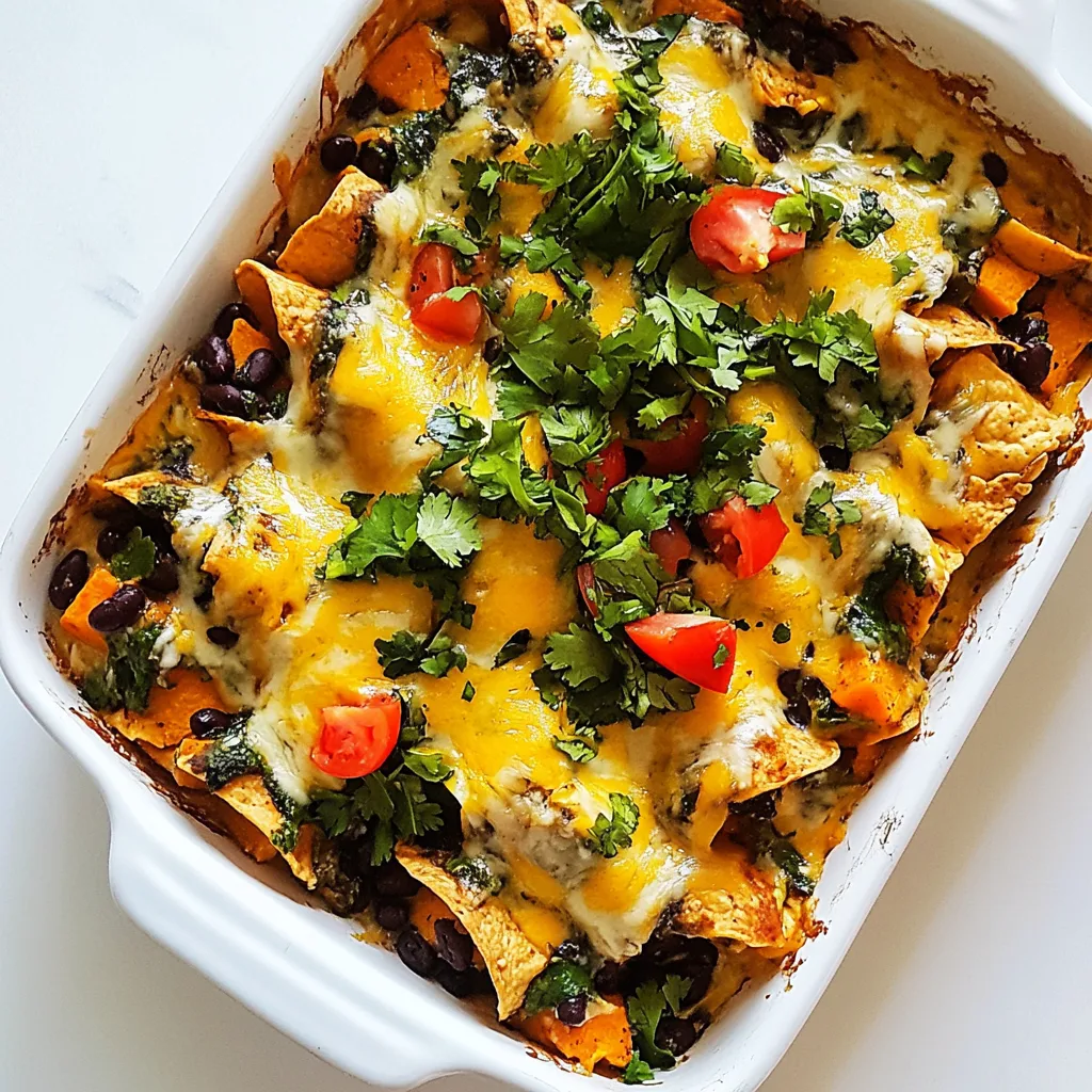 Sweet Potato and Black Bean Enchilada Bake