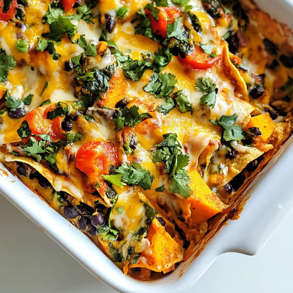 Sweet Potato and Black Bean Enchilada Bake