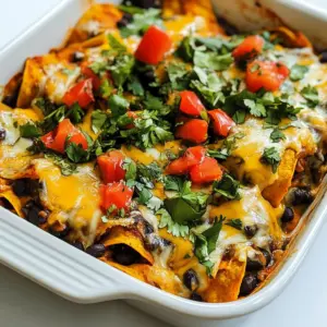 Sweet Potato and Black Bean Enchilada Bake