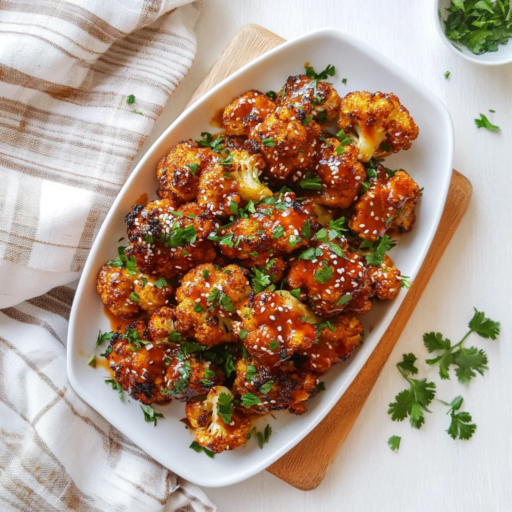 Sweet and Spicy Roasted Cauliflower