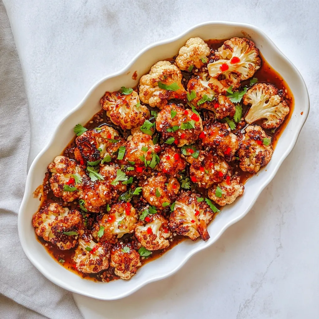 Sweet and Spicy Roasted Cauliflower