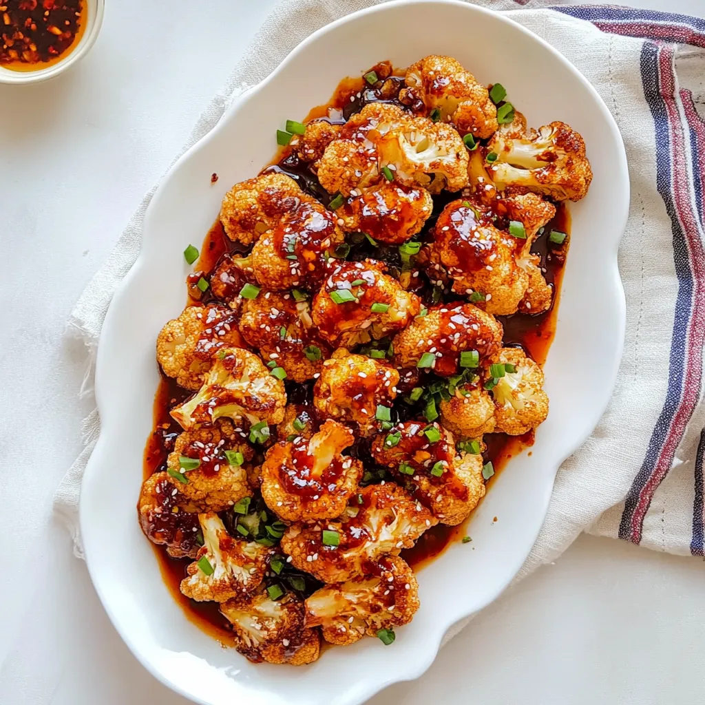 Sweet and Spicy Roasted Cauliflower