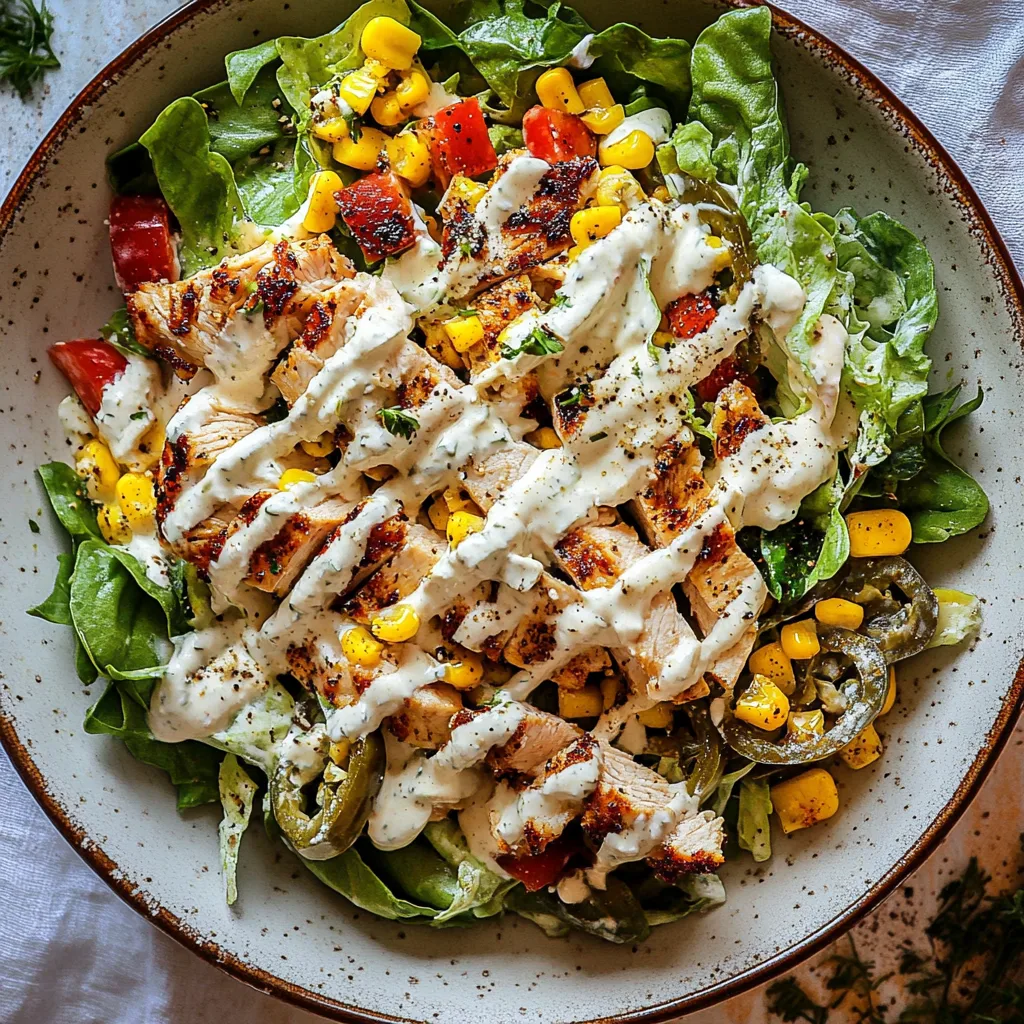 Tajín Chicken Jalapeño Corn Caesar Salad